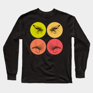 fly tying collection retro Long Sleeve T-Shirt